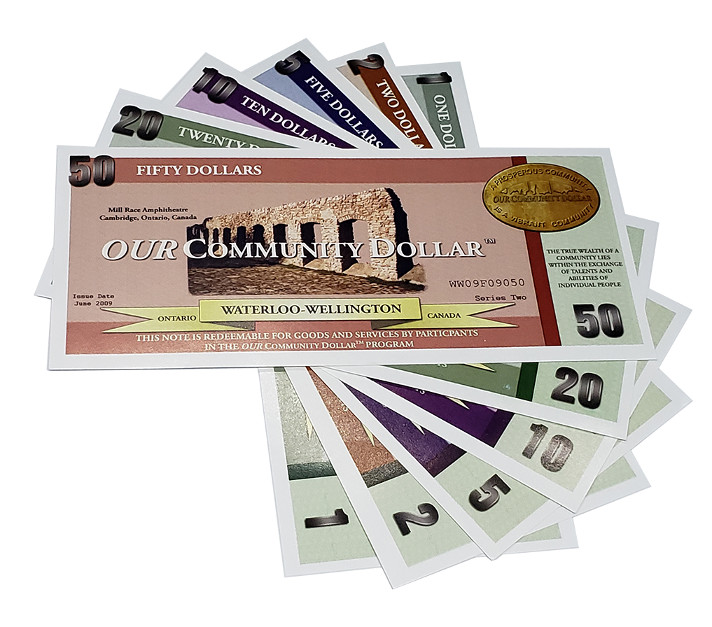 OUR Community Dollar banknotes